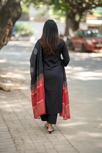 Image of ANNI Designer Women's Rayon Viscose Printed Straight Kurta with Pant & Dupatta
