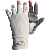 Glacier Glove Ascension Bay Fingerless Sun Gloves - Small - Light Gray