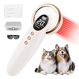 Portable Cold Laser Therapy Device for Dog Cat Home Infrared Red Light Therapy Machine for Pain Relief, Arthritis, Pets Puppy Horse 808/650 nm LLLT Vet Therapeutic Wand Hip Leg Joint Muscle Animal