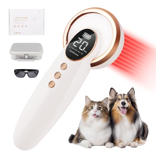 Image of Portable Cold Laser Therapy Device for Dog Cat Home Infrared Red Light Therapy Machine for Pain Relief, Arthritis, Pets Puppy Horse 808 /650 nm LLLT Vet Therapeutic Wand Hip Leg Joint Muscle Animal
