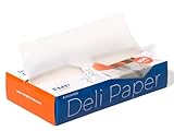 500 Interfolded Food and Deli Dry Wrap Wax Paper Sheets with Dispenser Box, 10 x 10.75 Inch [500 Pack]
