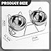 Baoblaze Elevated Cat Bowls Raised Cat Food Bowls Pet Dishes with Stand Tilted Stainless Steel for Indoor Cats Indoor Outdoor Kittens