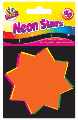 Artbox - Stelle fluorescenti, 7,5 x 7,5 cm