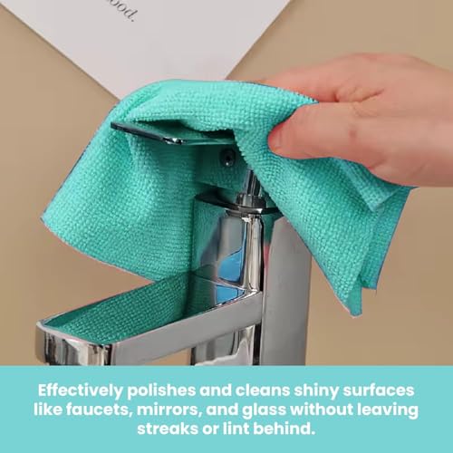 Image of Reusable Magic Cleaning Cloth, Washable Multi-Use Cleaning Wipes for Kitchen, Household,Car & Office,Microfiber Kitchen Paper Towel,Fast-Drying Wipes for Streak-Free Shine Pack of 20 (Set of 1)