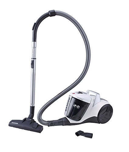 Hoover Breeze BR10 Bolsa, Aspirador ciclónico, Cepillo para Suelos Duros y alfombras, Filtro EPA, Depósito 2 L, 700 W, 2 litros, 78 Decibelios, Gris