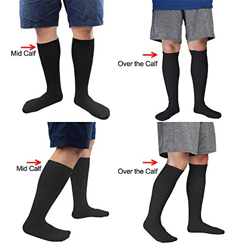 6 Pairs Men's Athletic Sport Tube Socks 10-15 Over the Calf - Big & Tall4