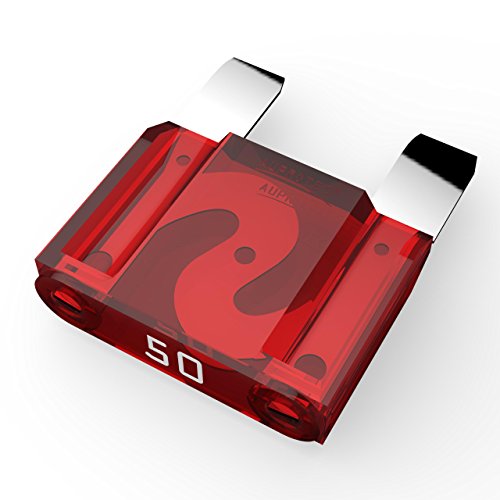 AUPROTEC Fusibles à lames Maxi 20A - 80A fusible enfichable d'automobile choix: 50A ampères, rouge, 3 pièces