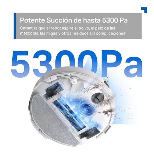 Miniatura 4 de Tapo RV30 MAX Plus White-Robot Aspirador y Fregasuelos, Base Autolimpieza