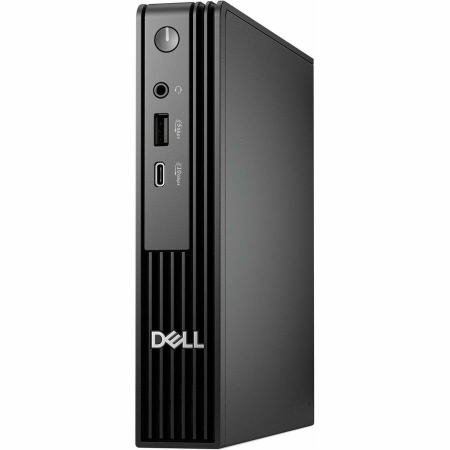 Image of Dell Pro Micro QCM1250 Desktop Computer - Intel Core Ultra 5 235T - 16 GB - 256 GB SSD - Micro PC - Black
