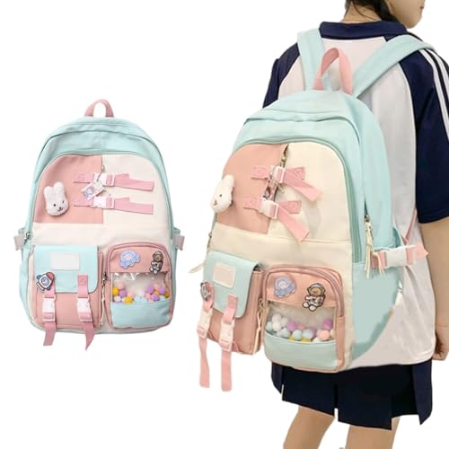 Sac à dos coréen en nylon au design coloré et moderne