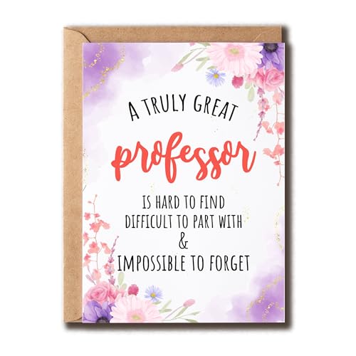 GoGiDesigns Great Professor Is Hard To Find Card - Professor Appreciation Floral Card -...