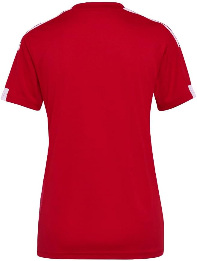 adidas Womens Squadra 21 Crew Neck Short Sleeve Jersey Soccer Cleats - Red - Size M