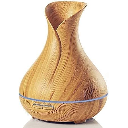 Amazon Energ E S Vase 超音波式卓上加湿器 アロマディフューザー 400ml お洒落な木目調インテリア タイプ 空焚き防止機能 タイマー機能 静音 乾燥 花粉症などの軽減に最適 T11 En1522 Energ 加湿器 通販