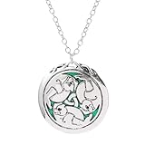 ADJDTMD Bear Necklace for Women Merida Costume Sterling Silver Necklace Jewelry the necklace is 23.5 inches