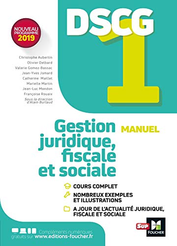 Télécharger DSCG 1 - Gestion juridique fiscale et sociale - Manuel et applications livre En ligne