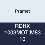 Pramet RDHX 1003MOT:M8310 Hartmetall-Fräsereinsatz, flach, rund, PVD, Schwarz, 10 Stück