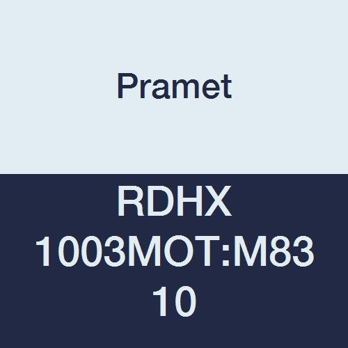 RDHX 1003MOT:M8310 Steel (P20-P40) Carbide Milling Insert, Flat Top, Round, PVD, Black (Pack of 10)