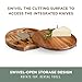 TOSCANA - a Picnic Time brand Acacia Brie Cheese Board and Knife Set - Charcuterie Board Set - Wood Cutting Board, (Acacia Wood) 7.5 Inches