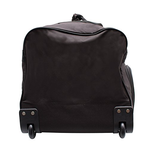 Jetstream Heavy Duty Large Sports Gym Equipment Travel Wheeled Roller Duffel Bag 28 Inch (Black)