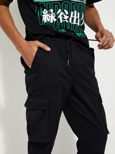 Image of Max Men Mid Rise URB N Solid Cargo Joggers