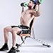 ZQJYMXM Dumbbell bench Multifunctional Sit-Up Board Abs Fitness Equipment Foldable Exercise Chair Bench Press(Color:Orange (B)), 108*35.5*71cm