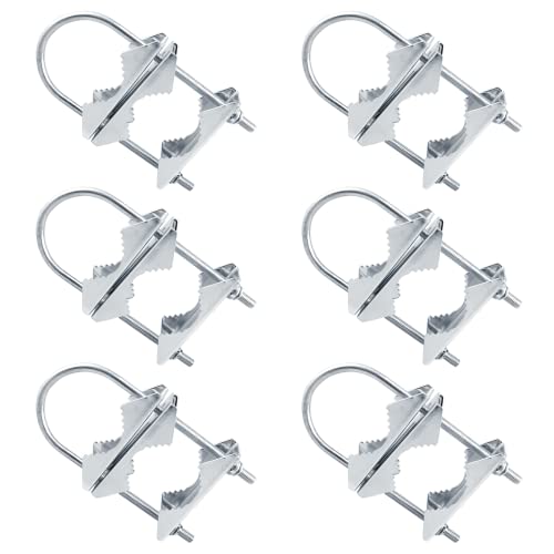 GBGS 6 Sets Double Antenna Mast Clamp,Fit 2