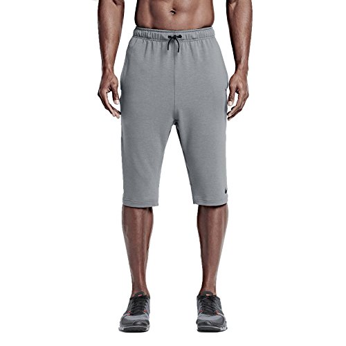 Nike Men's Dri-FIT Fleece Training Short, Cool Grey/Black, LG X 13