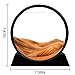 Muyan Moving Sand Art Picture Sandscapes in Motion Round Glass 3D Deep Sea Sand Art for Adult Large Desktop Art (7 Inch, Orange)