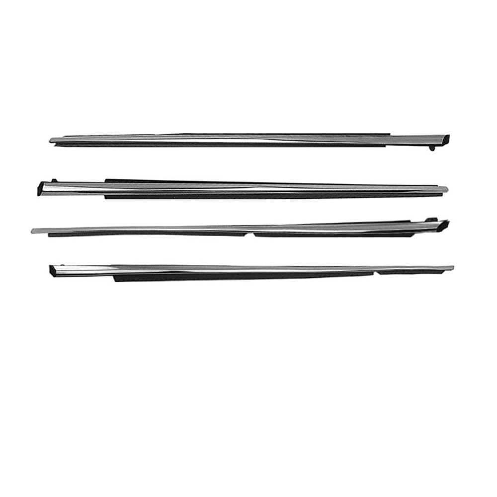 Car Seal Strip 4Pcs/Set Car Rubber Seal Belts Left and Right Window Weatherstrip Moulding Trim for Toyota for Corolla 2009 2010 2011 2012(4Pcs-Chrome)