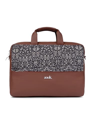 Image of ZOUK Arin Laptop Bag | Slim & Stylish Laptop Bag for Women Office Use | Fits 15.6+ Inch Laptop | Padded Compartment Fits up to 17 Inch Laptop | Water-Resistant | Lightweight