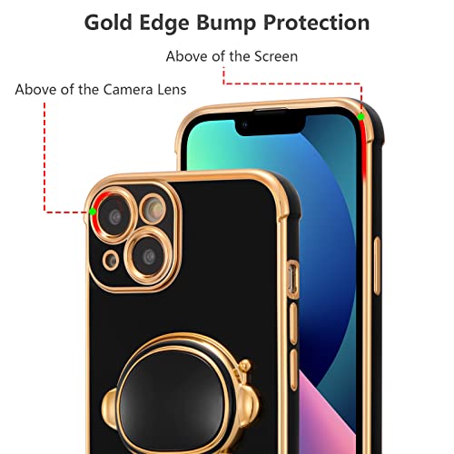 Coque iPhone 13 antichoc noir silicone étui protection housse avec support - 6
