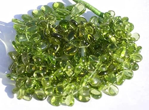Péridot véritable perle poire briolette pour création de bijoux faits main