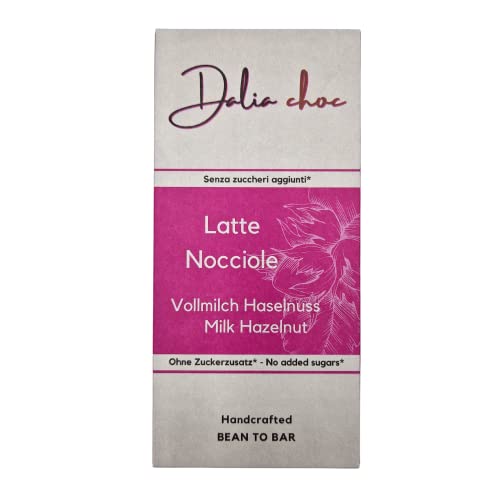 Tableta de chocolate PREMIUM 70 gr | Sin adición de Azúcares - endulzado con Eritritol | Fabricado en Italia | BEAN TO BAR (leche - nueces)