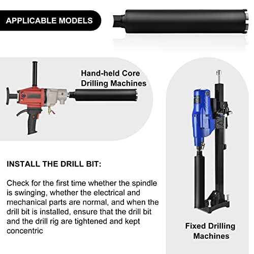 CPROSP 1¼ UNC Diamantbohrkrone, Kernbohrkrone DM 110mm, L 420mm, Kernbohrer für Bohren in in Beton, Stahlbeton, Mauerwerk und Stein