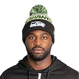 New Era NFL Seahawks - Gorro deportivo de punto negro, talla única, Negro , Talla única