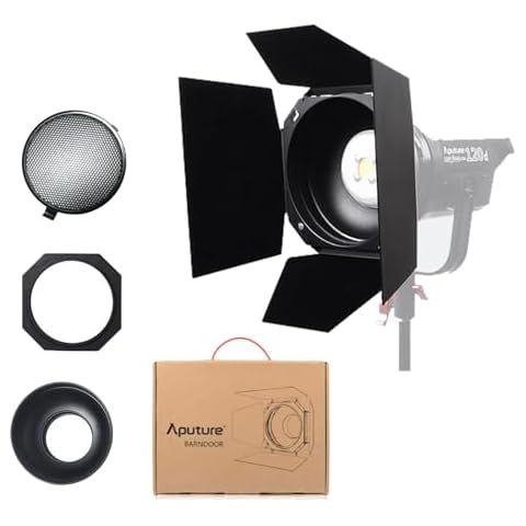 Aputure Barn Doors with Honeycomb Grid Cover