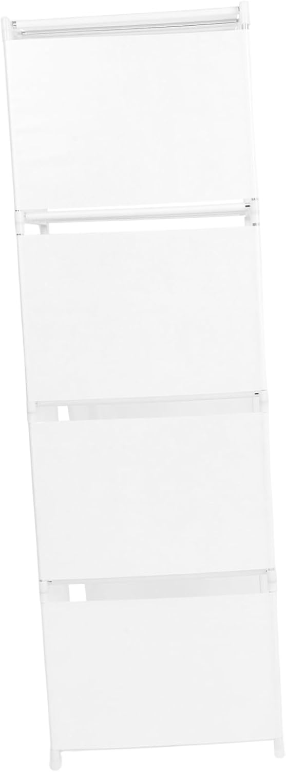 Simple Dustproof Wardrobe Storage Cabinet Bookshelves Book Shelf Portable Closets Bathroom Cabinet Storage Small Wardrobe White Closet Closer Organizer White Steel Pipe