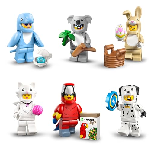 Lego Minifigures Series 28, 12 Figür ile: Lego Minifigures Series 71051 Animals Komple Seti (Baskılı Karo Dahil)