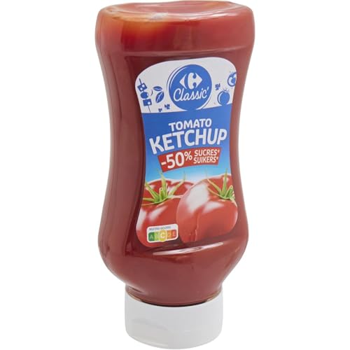 Ketchup Carrefour Classic condiment allégé lot de 4 bouteilles de sauce tomate