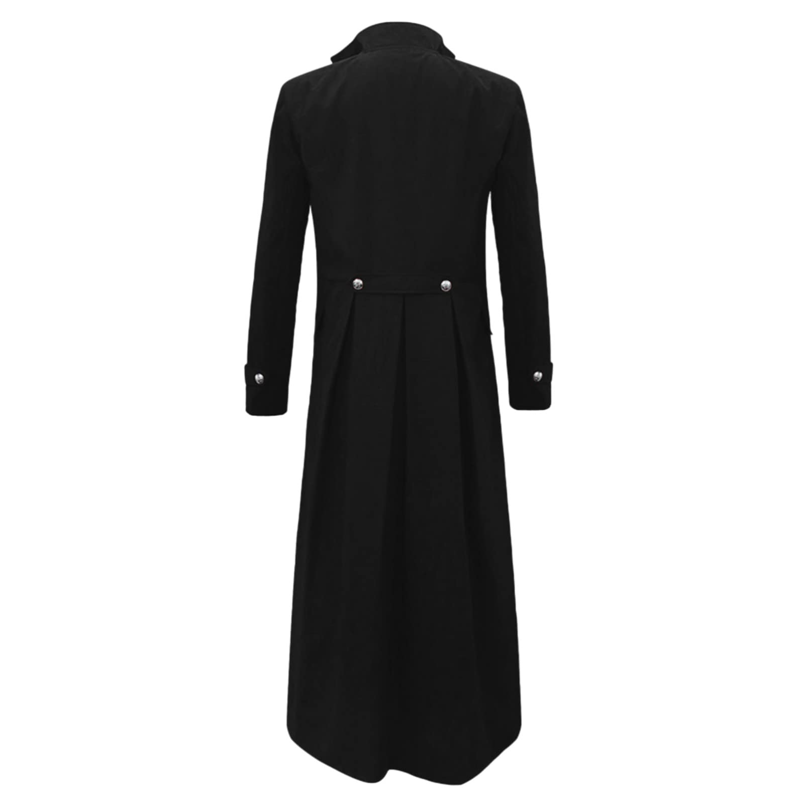 Veste Chaude Homme Gothique - Hommes Gothique Steampunk Queue De Pie Veste Adulte Pas Cher Redingote Manteau Long Cosplay Steampunk Gothique Revers Costumes Uniforme Smoking Manteau Pas Cher