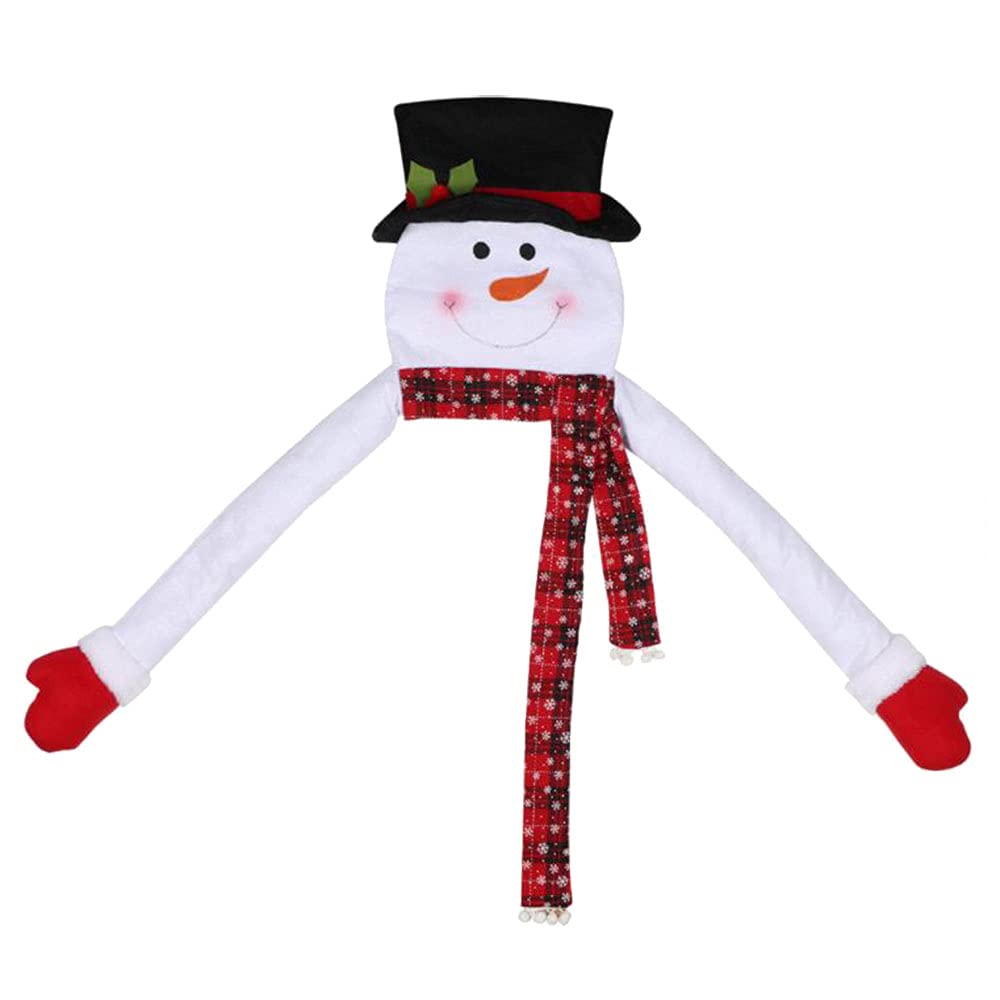 AlipherSnowman Tree Topper Large Christmas Tree Topper Snowman Hugger Topper Christmas Tree Decoration with Long Arm for Party Home Decor