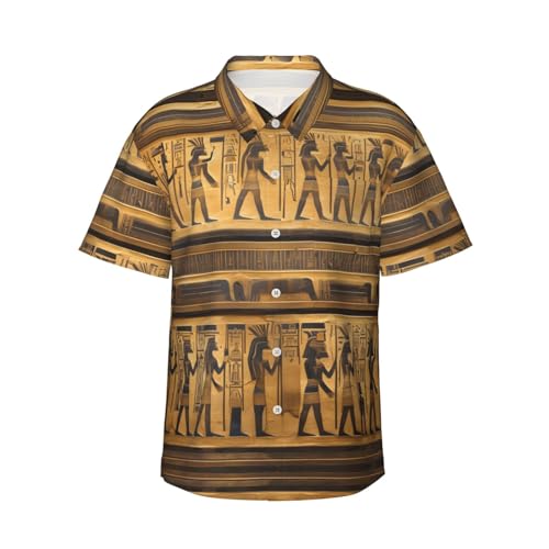Chemise hawaïenne égyptienne haut de gamme avec finitions soignées pour look de vacances chic