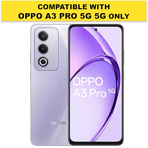 Image of RIGGEAR Sleek Back Cover Case Compatible with Oppo A3 Pro 5G (TPU+PC | Black CF)