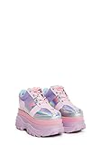 Dolls Kill Exclusive Fairywalker Platform Sneakers by Sugar Thrillz – Chunky Platform Sneakers for Playful Fashion - Pink, 11