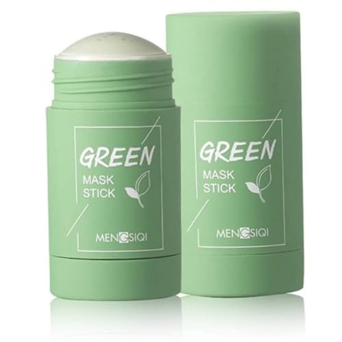 Stick de arcilla de té verde, removedor de cabeza negra con extracto verde, palo de máscara de limpieza profunda para la limpieza de los poros profundos, control de aceite ()