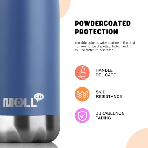 Image of 12 oz Stainless Steel Kids Water Bottle for School,Leak Proof,Royal Blue