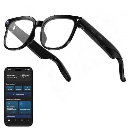 Image of AI Smart Glasses with 8MP Camera, Bluetooth Camera Glasses for Women Men