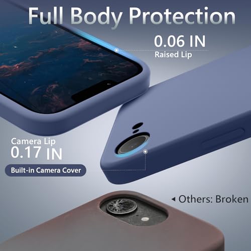 Image of FireNova Magnetic for iPhone 17e Case /iPhone 16e Case, Compatible with MagSafe, [Silicone Camera Protection] Microfiber Lining Phone Case, 6.1 inch, Lavender Gray