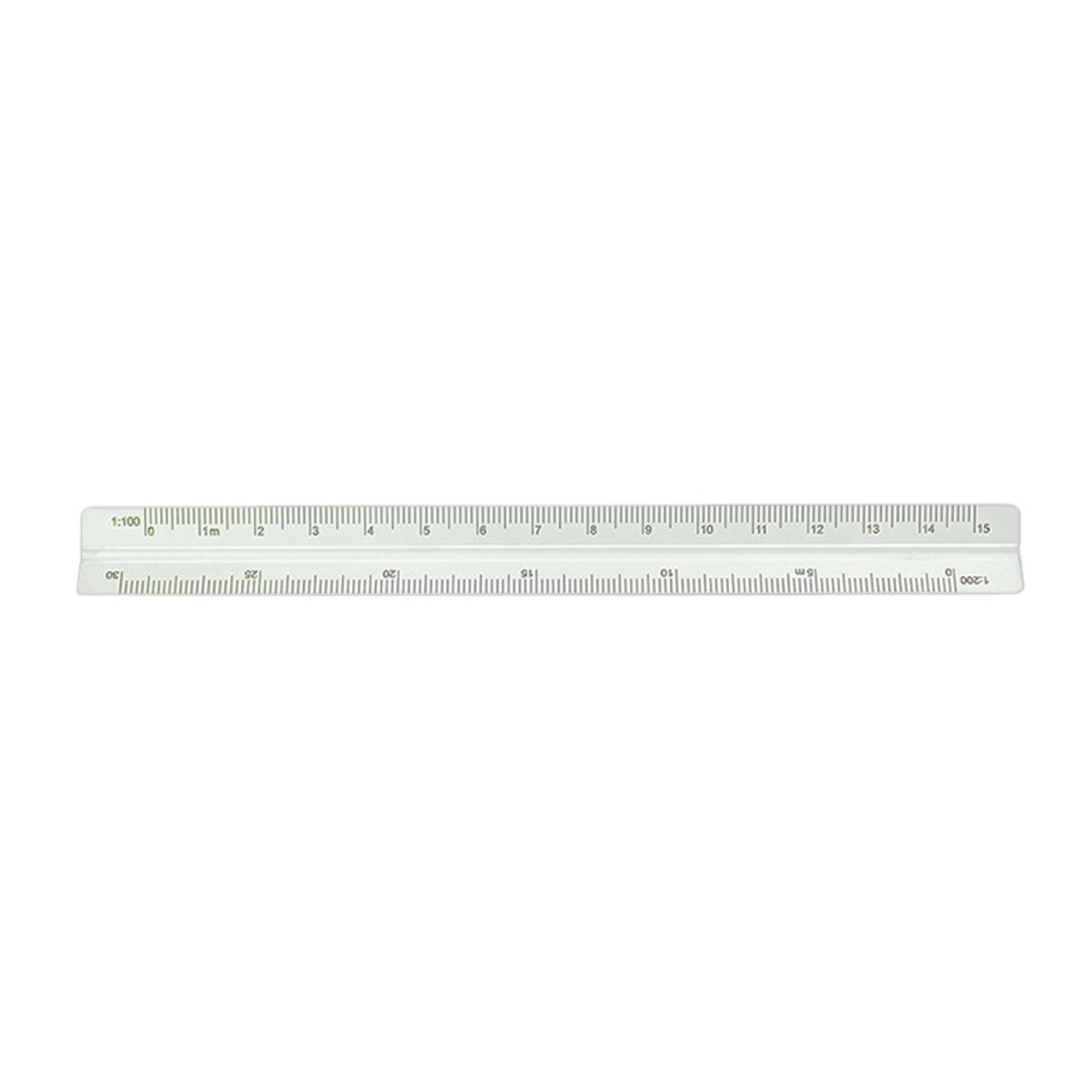 Architectural Scale Ruler 15cm Aluminum Triangular Scale Ruler - Student Architectural Measuring Tool for Drawing & Engineering(Light Grey)