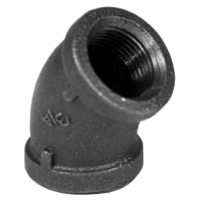 Coude 45° SA noir 10,2 cm pour déviation de tuyauterie Legend Valve